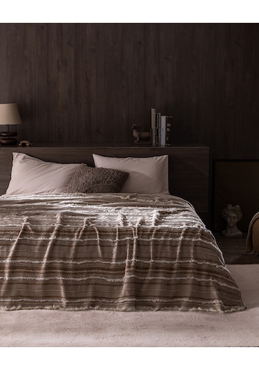 Madame Coco Montjalin Çift Kişilik Yatak Örtüsü - Bej 8684427145456 Ekru