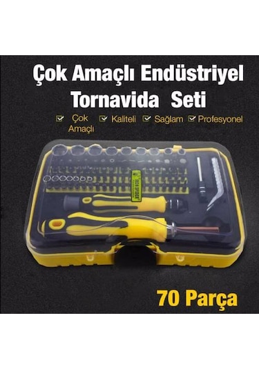 Coofbe 70 Parça Profesyonel Tornavida Seti Manyetik Uçlu Çantalı