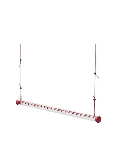 Pazly Delik Askılı Sinek Kuşu Besleyici - Kırmızı Şeffaf Tüp Pencere Bahçe Dolap Çubuk Braketleri