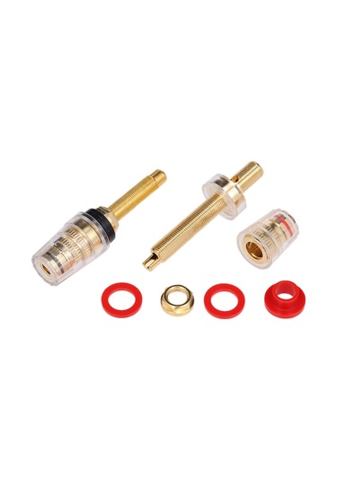 Wezone 1 Çift 24k Altın Kaplama Hoparlör Terminali - 4mm Muz Plug - Sağ-sol Ses Kanalı Bağlantı Kutusu - Yüksek Kaliteli Ses Bağlayıcı