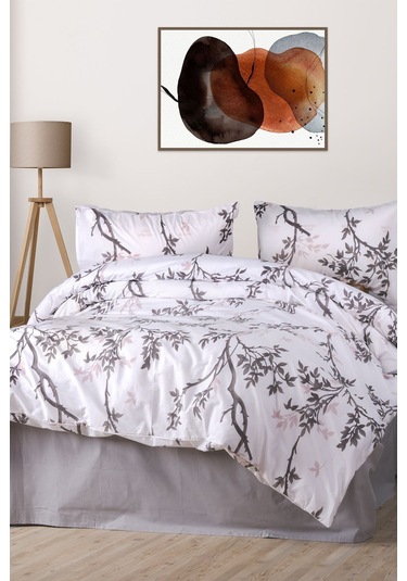 Aytunç Yeliz %100 Pamuklu Tek Kişilik Nevresim Takımı 160x220 Cm Gri