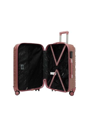 Lumberjack Lugano -b Abs 5pr Pudra Unisex Büyük Boy Valiz Pembe