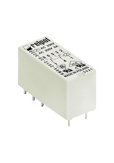 Relpol Rm84 220V Ac Çift Kontak Röle N11.159