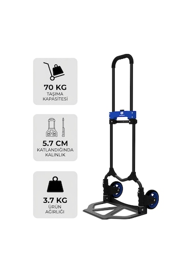 Ft70 70kg Katlanır Yük Taşıma Arabası