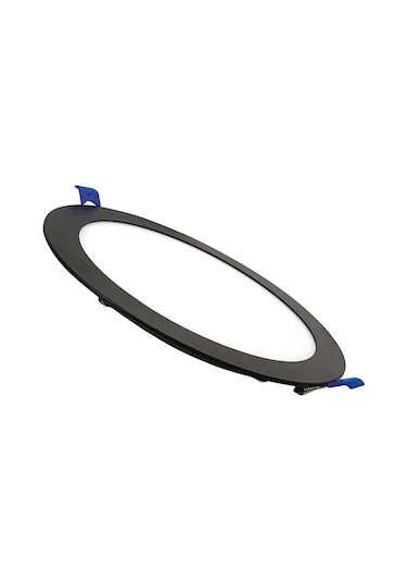 10 Adet 6w 6500k Beyaz Işık Siyah Kasa Yuvarlak Slim Led Panel Kd Siyah