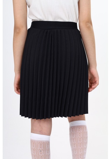 Toontoy Kız Çocuk Pileli Etek Siyah