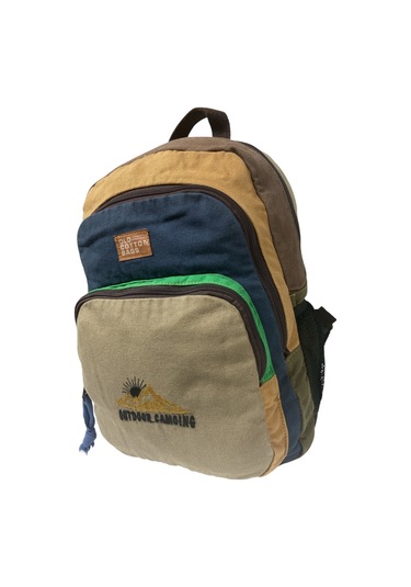 Kaliteli Siyah Vintage Salaş Baskılı Disayn Günlük Gezi Okul Sırt Çantası Revilla Bag 28x38cm Gri