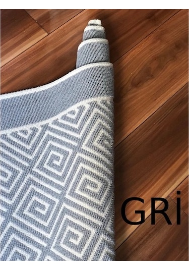 Alize Yıkanabilir Bukle Pamuklu Kilim Labirent Gri