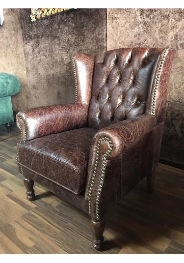 3Amobilyaa 3A Mobilya Hakiki Deri Crank Berjer