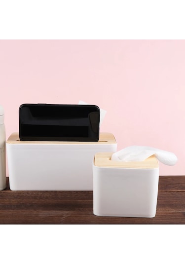 Orange-ev Mutfak Ahşap Plastik Doku Kutusu Masif Ahşap Peçete Tutucu Kılıf Şık Bambu Kapak El Saklama Kutusu Ev Ve Yaşam