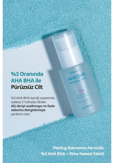 %3 Aha Bha & Elma Nanesi İçerikli Peeling Etkili Serum Goodal Applemint Aha Bha 3% Exfoliating Serum