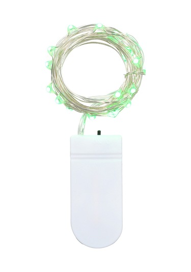 Yifomall 2 Metre Yeşil Led Teli Işık Zinciri, Taşınabilir, 20 Ledli, Pil Gerektirir Pil Dahil Değil Yeşil