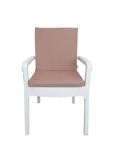 Mirzade 4 Adet Elit Yüksek Arkalı Minder Duck Bezi-sütlü Kahve 001