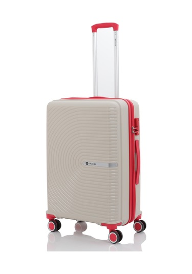 Mçs Polipropilen Valiz V374 65 Cm S21yy100000665 00422 Kemik/kırmızı