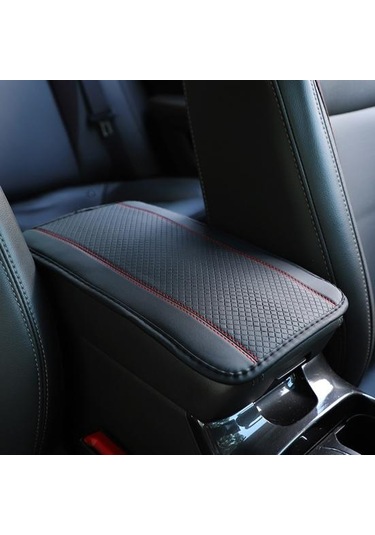 Evrensel Araba Kol Dayama Oto Merkezi Koruyucu Örtü Kutusu Konsol Yumuşak Yastık Mat Dayanıklı Suni Deri C