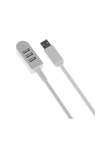 Sandwich Beyaz Usb 2.0 Hub 3 Portlu, 27cm Uzunluk, Hızlı Veri Transferi, Akım Koruma, Taşınabilir Abs Malzeme