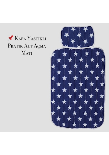MorPort Pratik Alt Değiştirme Matı Minderi Alt Değiştirme Pedi Bakım Örtüsü Lacivert