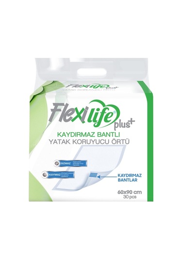 Flexilife Plus 60 x 90 CM Kaydırmaz Bantlı Yatak Koruyucu Örtü 30'lu x 3 90 Adet