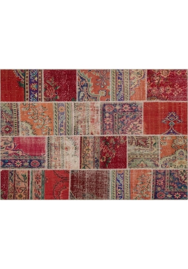 Klasik Modern Patchwork Eskitme El Dokuma Halı