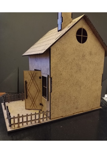 TLR hobi Tlrhobi Bahçeli Ev Ahşap Maket