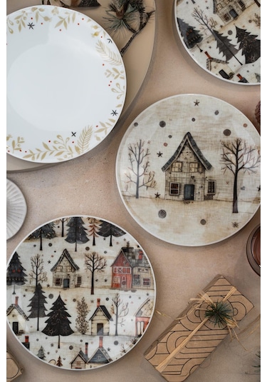 Kütahya Porselen Nostalgia 6 Kişilik Pasta Takımı