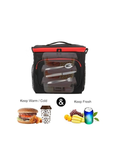 Soğutucu Çanta, Öğle Yemeği Kutusu, Ayarlanabilir Omuz Askılı Yalıtımlı Öğle Yemeği Çantası, Okul, Ofis, Plaj, Piknik, Seyahat İçin Taşınabilir Su Geçirmez Öğle Yemeği Çantası Çok Renkli