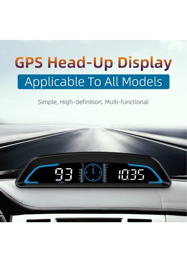 Qianfan Evrensel Araba Hud Ekran Hız Alarmlı Dijital Gps Hız