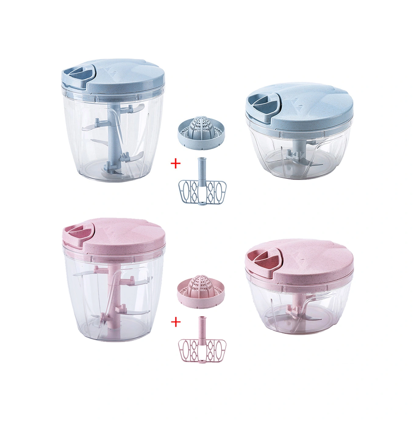 Geeroyoo Ev Kullanıma El İle Multifonksiyonlu Gıda İşleyici - Minced Et, Sarımsak, Sebze Halka Ayırıcı - Mavi Küçük Boy Diğer