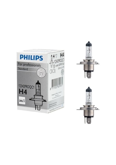 Philips P43T 12342PROQC1 H4 12V 60 55W Ampul 2 Adet