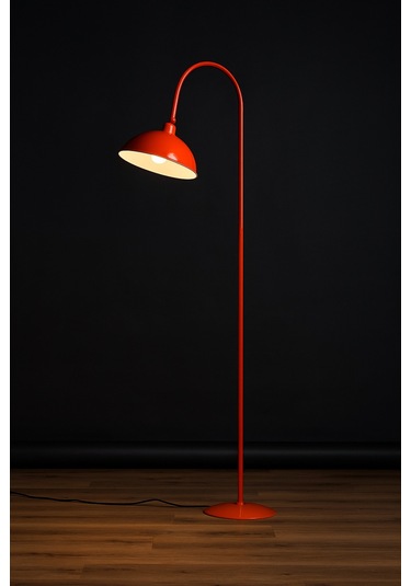 Turuncu Lambader Hareketli Başlık Modern Dekoratif Metal Oturma Odası Çalışma Odası Zemin Lambası Turuncu