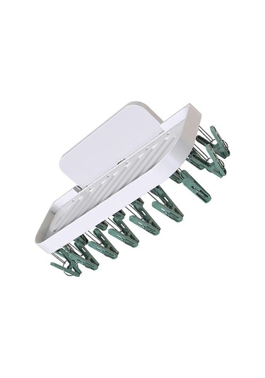 Ganzhoushop Pantolon Askısı Klipsleri Duvara Monte Askılar Damlama Kurutma Rafı Banyo Kullanımı Yeşil 36x15cm Su Geçirmez 1 Adetyeşil Çok Renkli