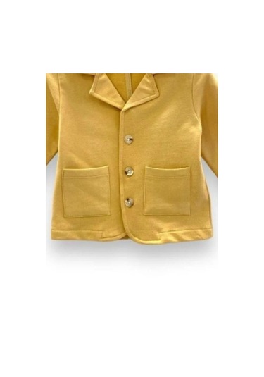 Erkek Bebek Örme Hırka Ceket-13809 Hardal