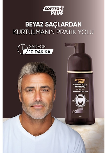 Softto Plus Kahverengi Saç Şampuanı Pompalı 350 ML