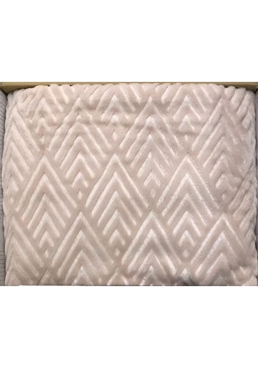 Merinos Embos Tek Kişilik Kutulu Battaniye 160 X 220 Pudra