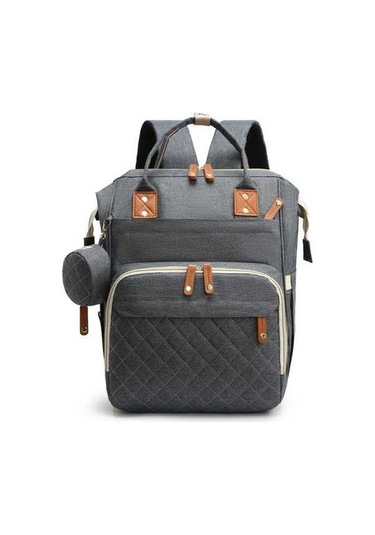 Novahub Sırt Koyu Kapasiteli Gri Dinosaurs Çantası Büyük Bölmeli Bebek Anne Altın - Ye Altın