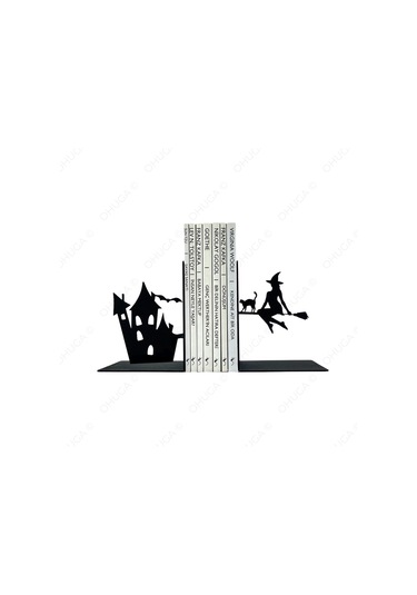 Metal Kitap Tutucu Cadı & Şato