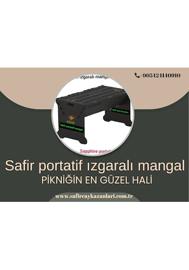 Safir Portatif Izgaralı Mangal Safir Sök-tak Mangal Ateş Çukuru