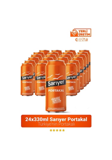 Sarıyer Portakal Aromalı Gazoz 24 x 330 ML