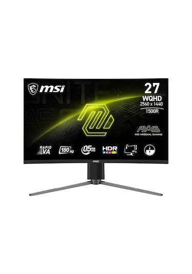 MSI MAG 27CQ6PF 27" 0.5 Ms 180 Hz 2K Curved Oyuncu Monitörü (Teşhir)