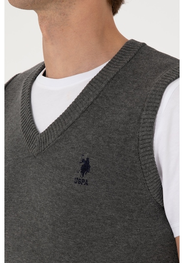 U.s. Polo Assn. Erkek Antrasit Melanj Süveter 50316843-vr081 Antrasıt Melanj