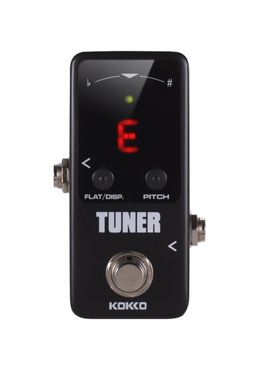 Yaozixa Küçük Boy Ahşap Gitar Pedalı Akortörü - Büyük Led Ekranlı, Yüksek Hassasiyetli, 435-445hz A4 Aralığı, Anti-skayma Lastik Tabanlı