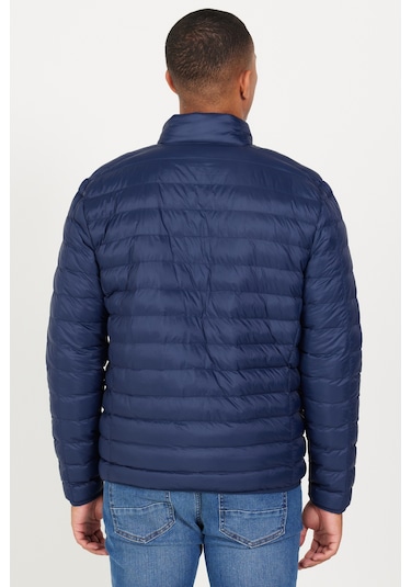 Erkek Lacı Standart Fit Normal Kesim Dik Yaka Mont Lacı Lacivert