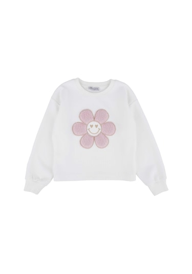 Bestkids Kız Çocuk Papatya İşlemeli Sweatshirt 2-6 Yaş 001