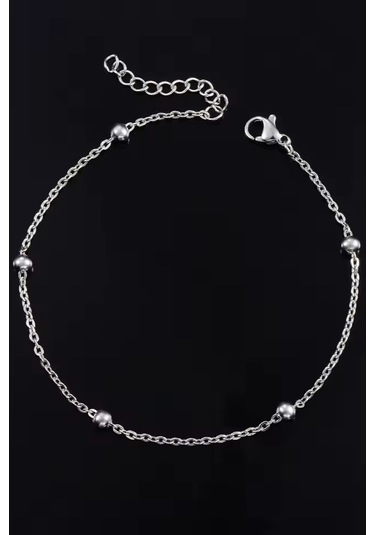 Takı Dükkanı Toplu Forse Zincirli Uzatmalı Paslanmaz Çelik Bayan Bileklik Eck59b Metalik