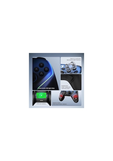 Gamesir Super Nova Hall Effect 2.4g Wireless Controller Mavi