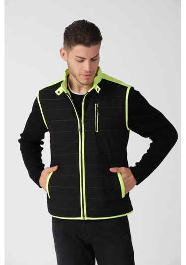 Alexandergardı Renk Detaylı Yelek E25-605yelek Sarı