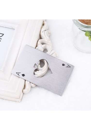 Shineyee 420 Çelikten Yapılmış 8.5x5.5cm Kartpostal A Şeklinde Kolay Taşınabilir Bira Açıcı Diğer