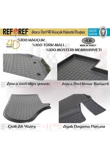 Peugeot 3008 Gt Paspas 4D Araca Özel Havuzlu Siyah 2016- Siyah