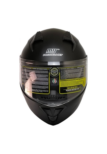 Motosiklet Güneş Vizörlü Ece 22.06 Sertifikalı New Motor Kaskı V2 Mat Black Mat Siyah