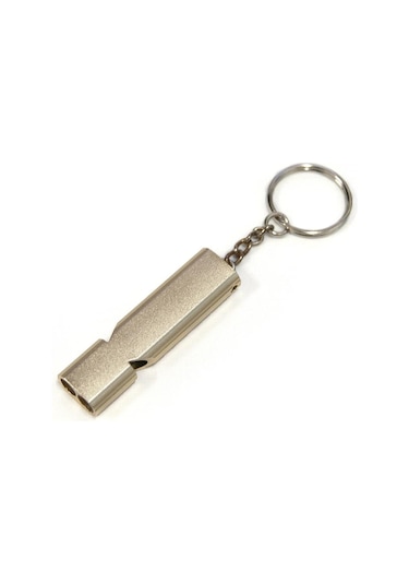 Gümüş Açık Kamp Çift Tüp Yüksek Frekans İmdat Düdüğü Kendini Savunma Aletleri Gümüş